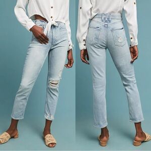 McGuire High-Rise Vintage Slim Distressed Jeans Size 30 Distressed